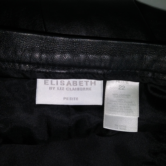 ELISABETH by Liz Claiborne (Petite) Leather Skirt - Picture 5 of 6